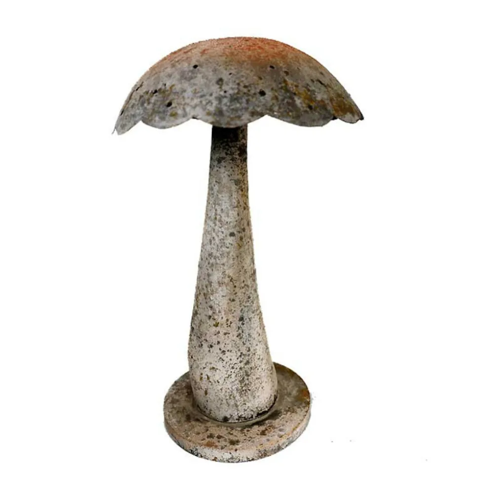 LA GRANDE PRAIRIE - Grand champignon fer patiné 30x30x56cm
