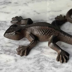 LA GRANDE PRAIRIE - Grande salamandre déco fonte 8x3x16cm