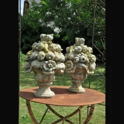 LA GRANDE PRAIRIE - Paire de bouquets fleuris perla 58x35x21cm