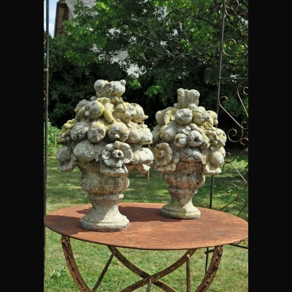LA GRANDE PRAIRIE - Paire de bouquets fleuris perla 58x35x21cm