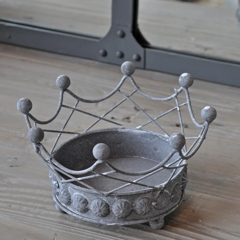 LA GRANDE PRAIRIE - Petit cache pots fleurs couronne 10x16cm