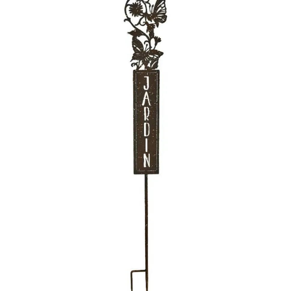 LA GRANDE PRAIRIE - Pique jardin fer marron 10x1x71cm