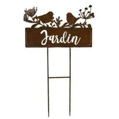 LA GRANDE PRAIRIE - Pique jardin fer marron 41x65cm