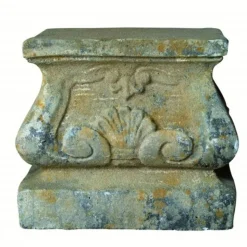 LA GRANDE PRAIRIE - Socle pierre reconstituée arabesques 34x34x30cm