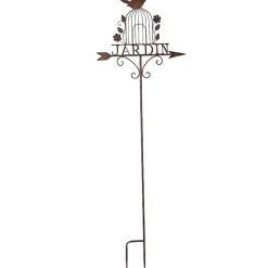 LA GRANDE PRAIRIE - Tuteur jardin fer marron 48x147cm