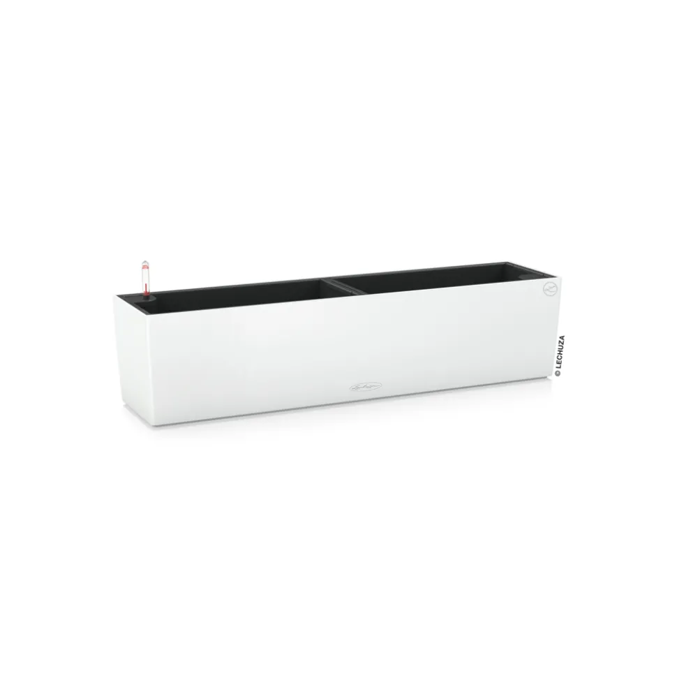LECHUZA - Jardinière balconera color en plastique blanc - 79x19x19 cm