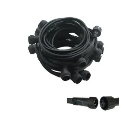 LEDMAXX - Guirlande guinguette 50m 50 douilles e27 professionnelle extensible ip65 exterieur