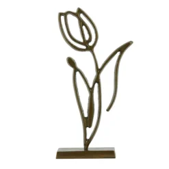 LIGHT AND LIVING - Statuette tulipanu métal bronze 24x9x45cm