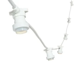 LOTTI - Guirlande guinguette extérieure câble blanc 5m 5 douilles e27 prolongeable ip44 luxa 230v lotti