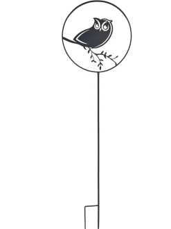 LOUIS MOULIN - Déco de jardin à piquer en forme de hibou - 35x122,5cm - anthracite