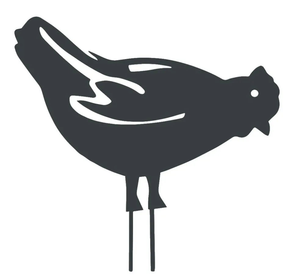 LOUIS MOULIN - Figurine à piquer poule - 28x39 cm - anthracite