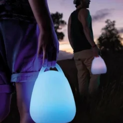 LUMISKY - Baladeuse led sans fil liberty c25 - waterproof et flottante - h 24 cm - blanc et multicolore