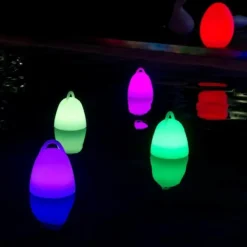 LUMISKY - Baladeuse led sans fil liberty c25 - waterproof et flottante - h 24 cm - blanc et multicolore