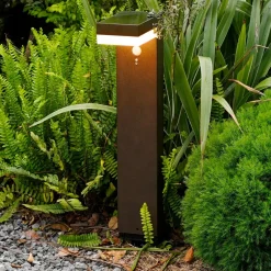 LUMISKY - Balise solaire à fixer ou à planter cenova marron aluminium h50cm