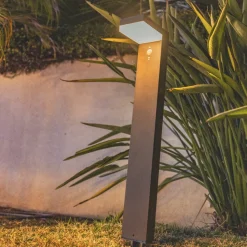 LUMISKY - Balise solaire avec détecteur cenova noir aluminium h50cm