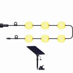 LUMISKY - Guirlande lumineuse solaire bolly noir plastique 5,5m