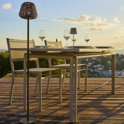LUMISKY - Lampadaire nomade midy beige poly rotin