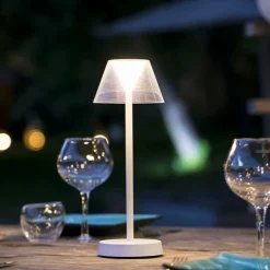 LUMISKY - Lampe de table sans fil led beverly blanc plastique h34cm