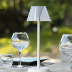LUMISKY - Lampe de table sans fil led beverly blanc plastique h34cm