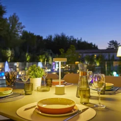 LUMISKY - Lampe de table sans fil roby blanc aluminium