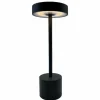 LUMISKY - Lampe de table sans fil touch led roby gris aluminium h30cm