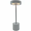 LUMISKY - Lampe de table sans fil touch roby gris aluminium
