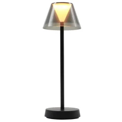 LUMISKY - Lampe de table sans fil led beverly noir plastique h34cm