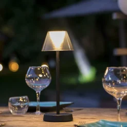 LUMISKY - Lampe de table sans fil led beverly noir plastique h34cm