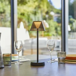 LUMISKY - Lampe de table sans fil led beverly noir plastique h34cm