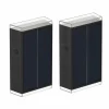 LUMISKY - Lot de 2 projecteurs solaires rody noir plastique h18 cm
