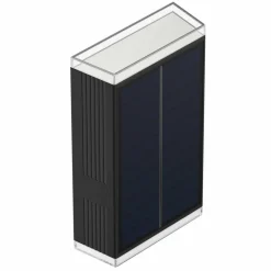 LUMISKY - Lot de 2 projecteurs solaires rody noir plastique h18 cm