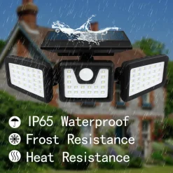 LUMISKY - Lot de 4 spots solaires avec détecteur falcon noir plastique 800lm