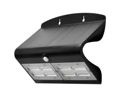 LUX OUTDOOR - Lampe solaire murale 800lm - noir