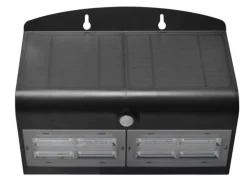 LUX OUTDOOR - Lampe solaire murale 800lm - noir