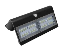 LUX OUTDOOR - Lampe solaire murale 800lm - noir