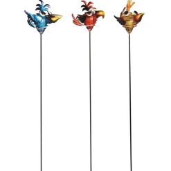 LUXFORM - Lampe solaire LED Bird Stake sur pique en métal multicolore - H.66 cm