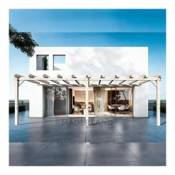 MADERLAND - Pergola accolée en bois lamellé-collé sevilla 500 x 400 cm