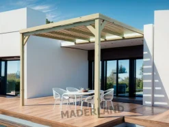MADERLAND - Pergola adossée en bois montpellier 500 x 300 cm