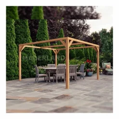 MADERLAND - Pergola en bois lamellé-collé tarragona 250 x 250 cm