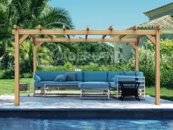 MADERLAND - Pergola en bois autoportante - modèle valencia - 500 x 400 cm
