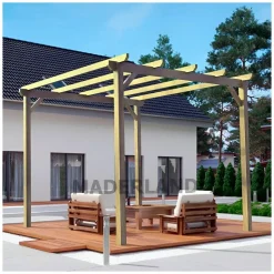 MADERLAND - Pergola en bois massif madrid 420 x 300 cm