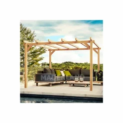 MADERLAND - Pergola en bois lamellé-collé linares 300 x 300 cm