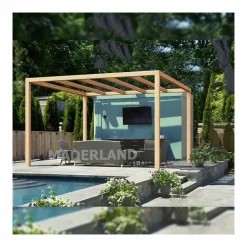 MADERLAND - Pergola en bois lamellé-collé santander 300 x 300 cm