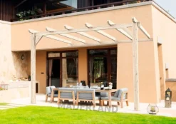 MADERLAND - Pergola en bois adossée - modèle cádiz - 600 x 300 cm