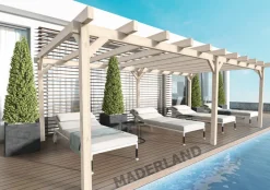 MADERLAND - Pergola en bois autoportante - modèle marsella - 600 x 500 cm