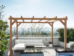 MADERLAND - Pergola en bois autoportante - modèle sitges - 300 x 300 cm