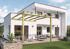 MADERLAND - Pergola en bois adossée - modèle lloret - 510 x 420 cm