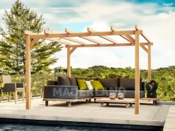 MADERLAND - Pergola en bois autoportante - modèle linares - 500 x 400 cm
