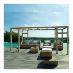 MADERLAND - Pergola en bois lamellé-collé granada 500 x 400 cm