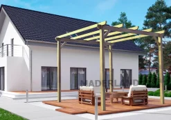 MADERLAND - Pergola en bois autoportante - modèle madrid - 600 x 300 cm